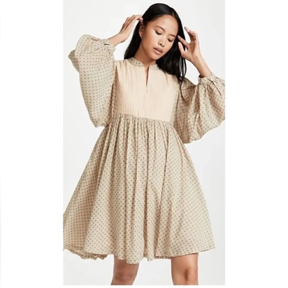 Closed Sezane Style Quilted Puff Romantic Liara Dress XXS-S